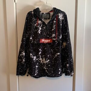Brooklyn cloth mfg co NWT black white splatter Hype lightweight jacket. Size L